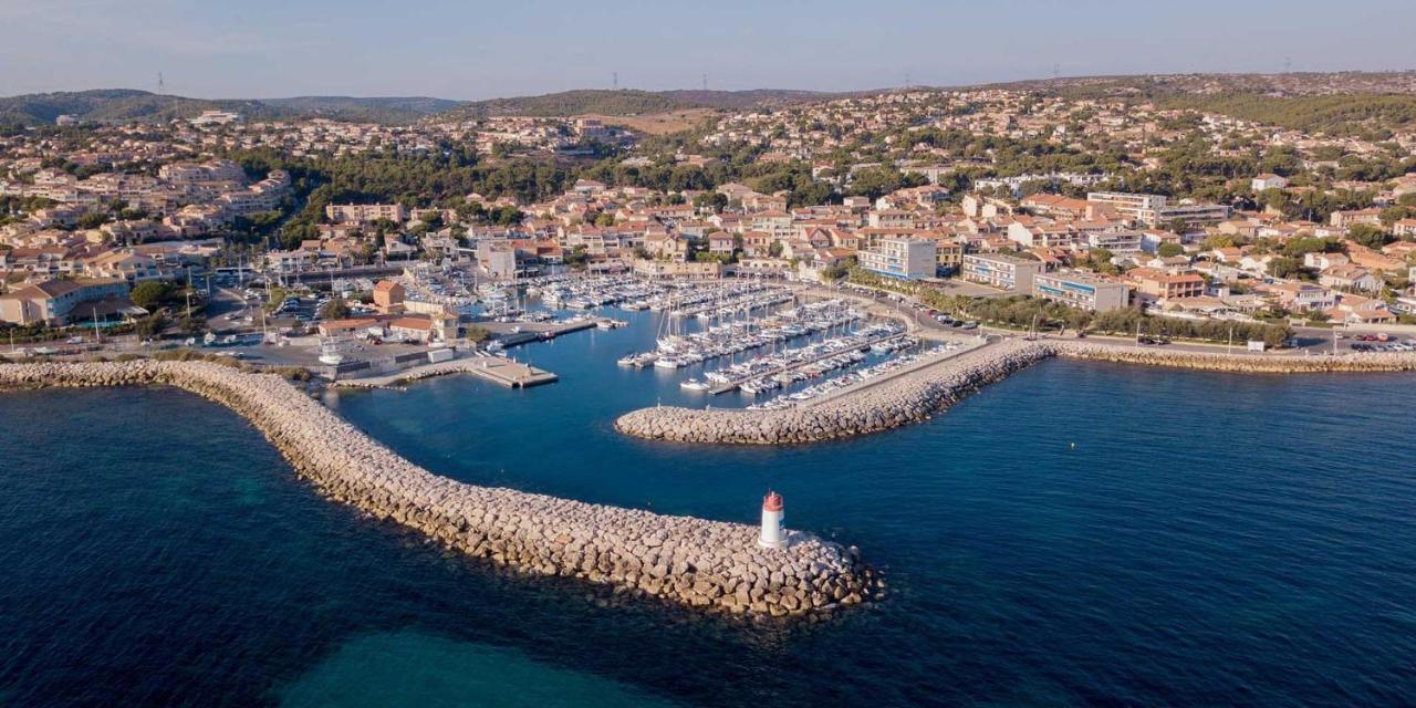 Sea, Sweet & Sun - Vue Sur Mer - T3 - Plage Commerce Et Port A Pieds Sausset-les-Pins Exterior foto